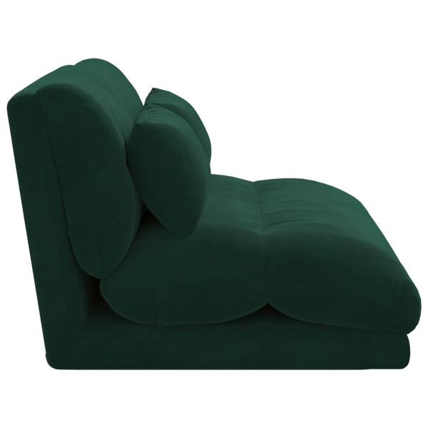 Подово кресло Тъмен зелен 110 x 82 x 55 см Кадифе