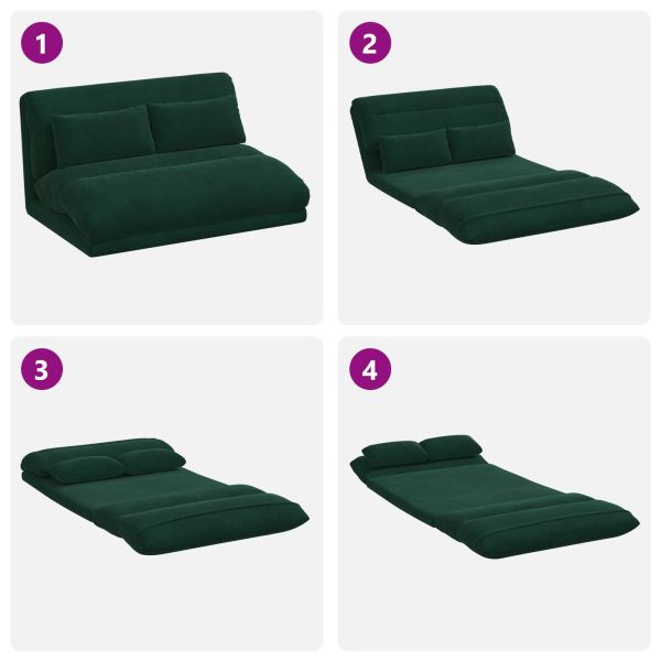 Подово кресло Тъмен зелен 110 x 82 x 55 см Кадифе