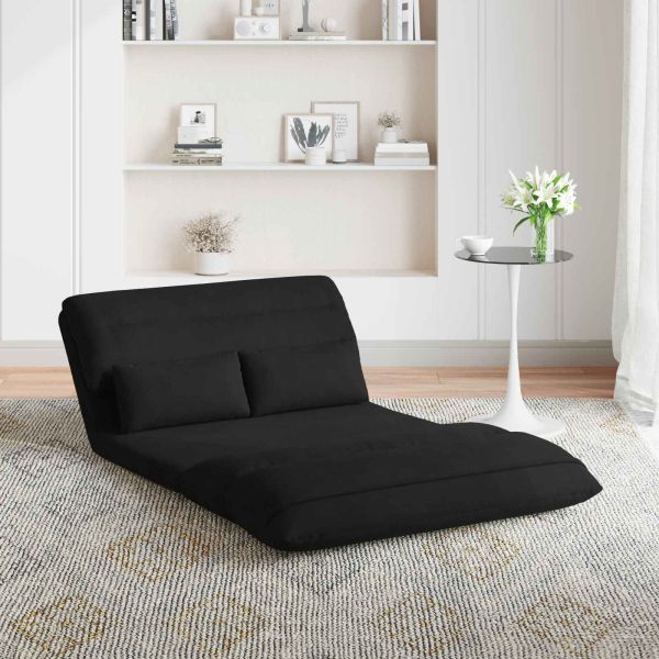 Подово кресло Черен 110 x 82 x 55 см Кадифе