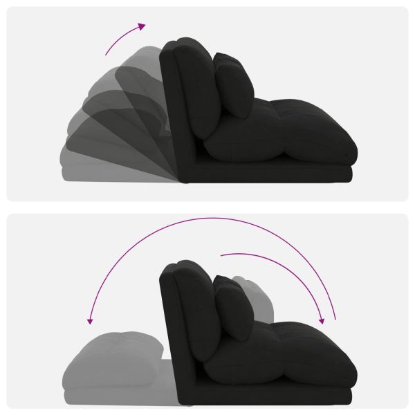 Подово кресло Черен 110 x 82 x 55 см Кадифе