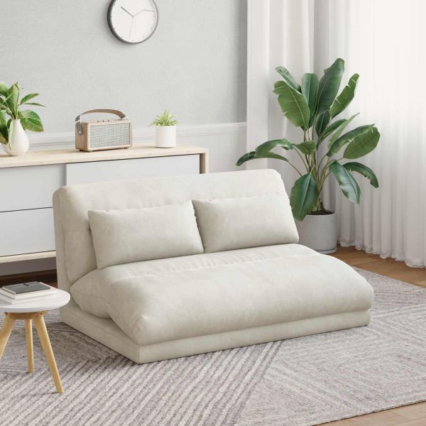 Подово кресло Крем 110 x 82 x 55 см Кадифе