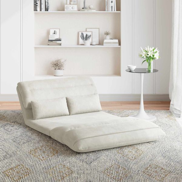 Подово кресло Крем 110 x 82 x 55 см Кадифе