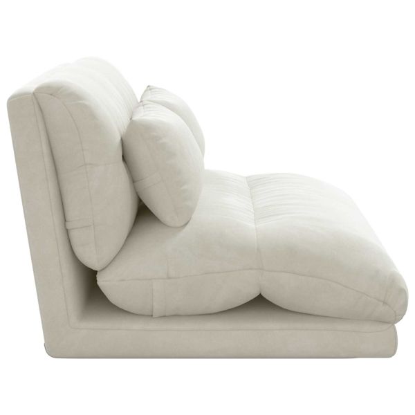 Подово кресло Крем 110 x 82 x 55 см Кадифе