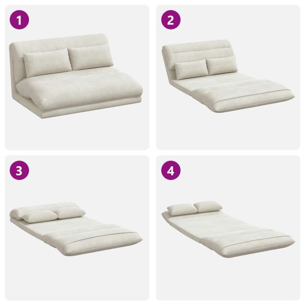 Подово кресло Крем 110 x 82 x 55 см Кадифе