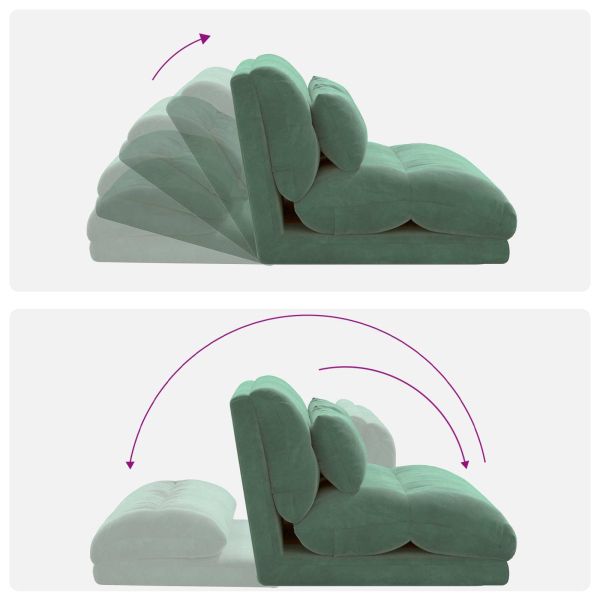 Подово кресло Морско зелено 110 x 82 x 55 см Кадифе