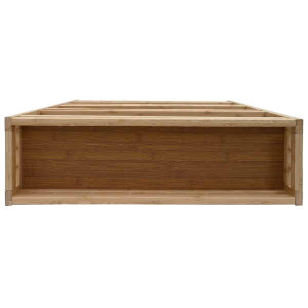 Кухненска количка с колела Естествен 60 x 18 x 97 см Бамбук