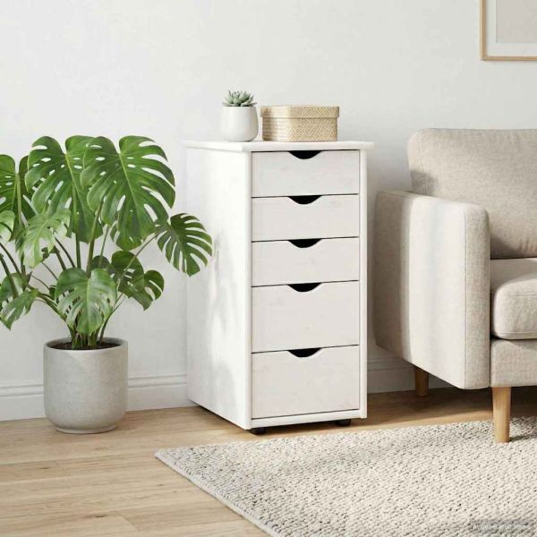 За шкафове Бяло 34 x 39 x 61,5 см Солиден бор