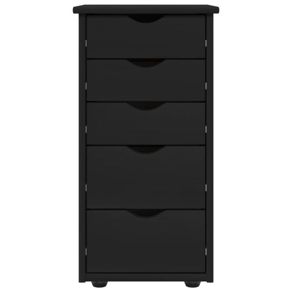 За шкафове Черно 34 x 39 x 61,5 см Солиден бор