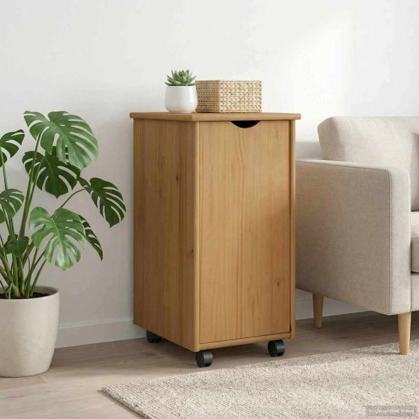 Плъзгащ кабинет Меден кафяв 34 x 39 x 65,5 cm Солиден бор