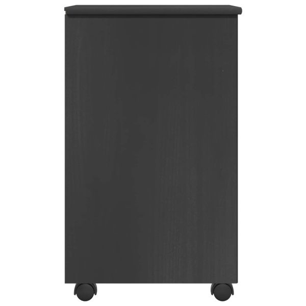 Плъзгащ кабинет с колело Сив 34 x 39 x 65,5 cm Солиден бор