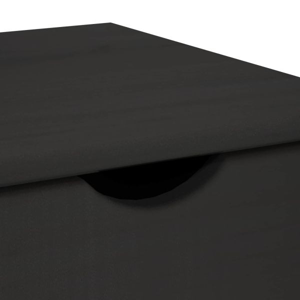 Плъзгащ кабинет с колело Черно 34 x 39 x 65,5 cm Солиден бор