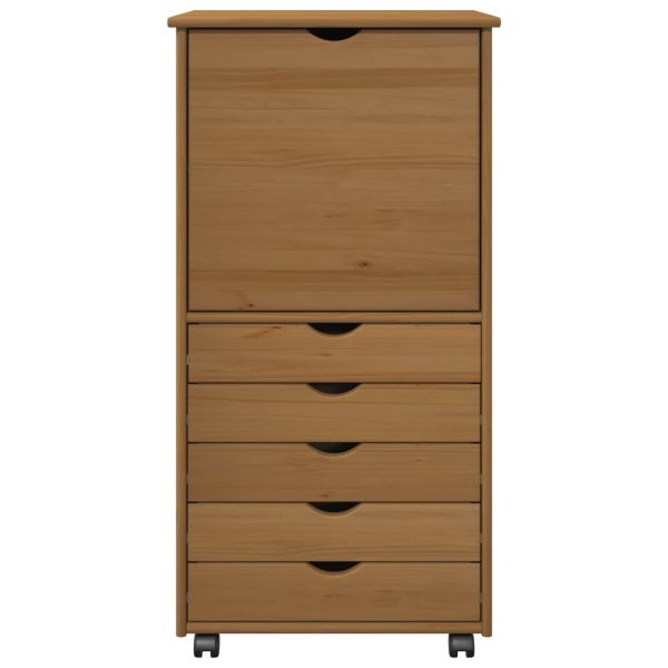 Плъзгащ кабинет Меден кафяв 53 x 39 x 103 cm Солиден бор