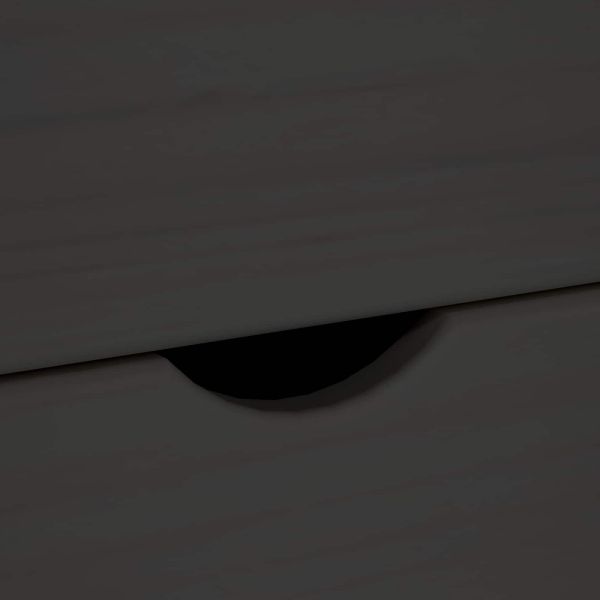 Плъзгащ кабинет с колело Сив 53 x 39 x 103 cm Солиден бор