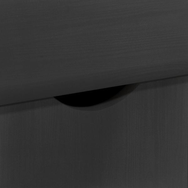 Плъзгащ кабинет с колело Сив 100 x 39 x 65,5 см Солиден бор