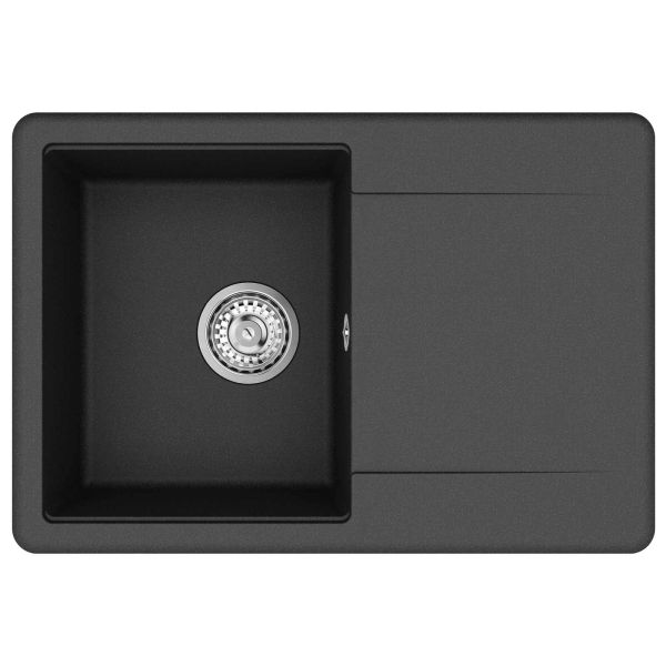 Мивка Черно 670 x 460 мм Гранит