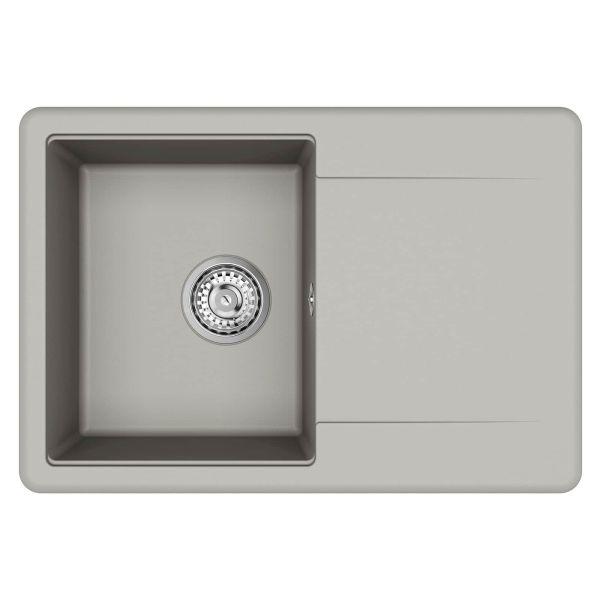 Мивка Сив 670 x 460 мм 80% Кварц и 20% Смола