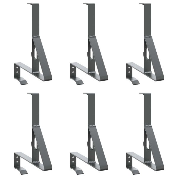 Поддръжка на снегозащита 6 pcs Антрацит 29,5 x 3 x 34,5 см