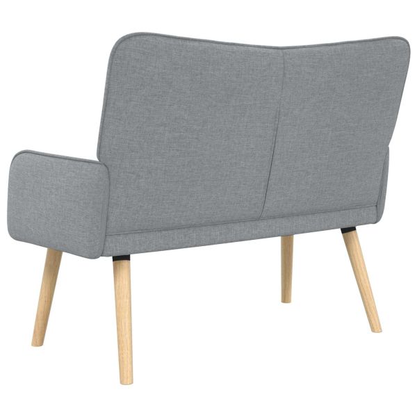 Диван с два места Светлосиво 115 x 61 x 87 см текстил