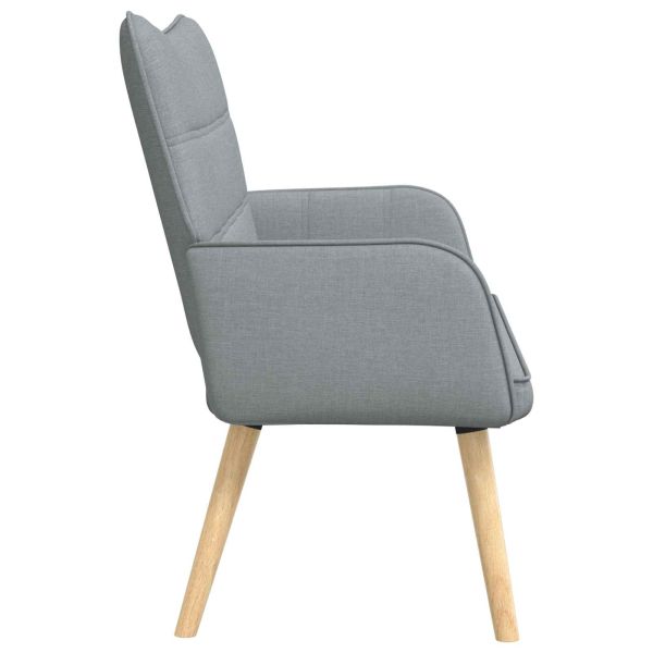 Диван с два места Светлосиво 115 x 61 x 87 см текстил