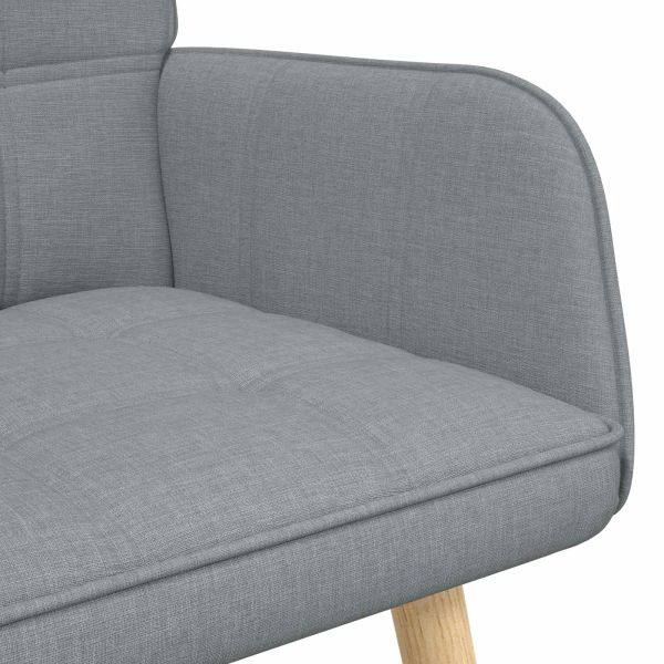 Диван с два места Светлосиво 115 x 61 x 87 см текстил