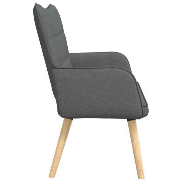 Диван с два места Тъмен сив 115 x 61 x 87 см текстил