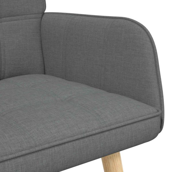 Диван с два места Тъмен сив 115 x 61 x 87 см текстил