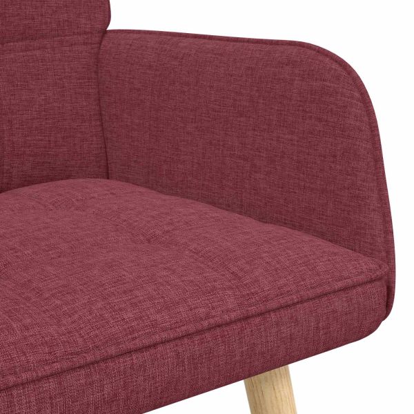 Диван с два места виненочервен 115 x 61 x 87 см текстил