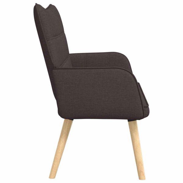 Диван с два места Тъмен кафяв 115 x 61 x 87 см текстил