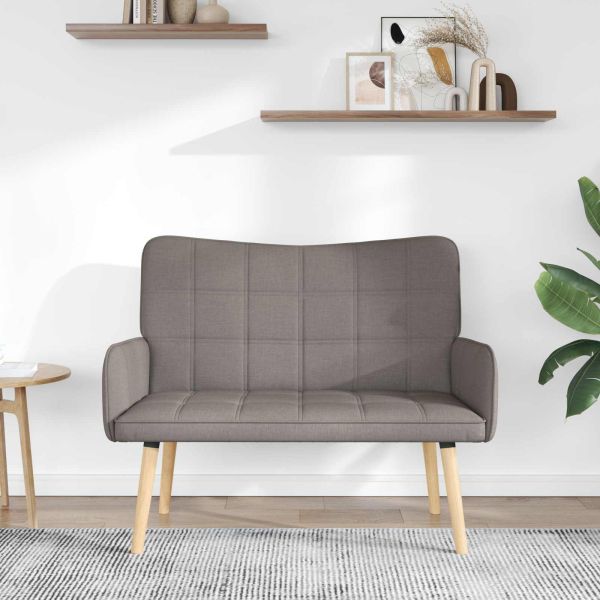 Диван с два места Таупе 115 x 61 x 87 см текстил