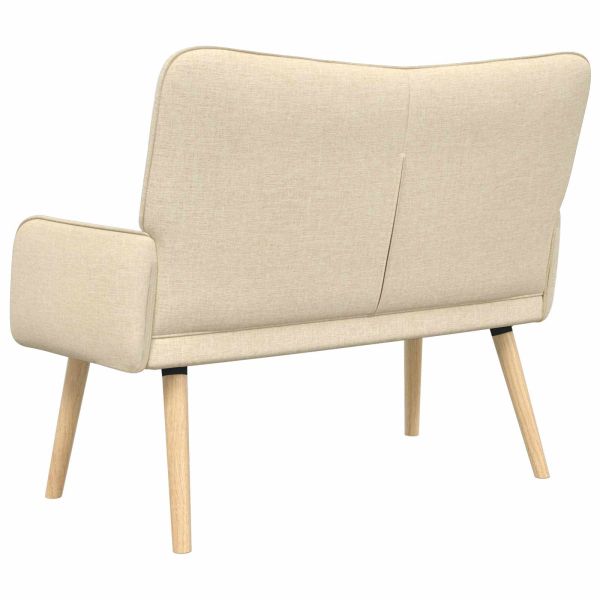 Диван с два места Крем 115 x 61 x 87 см текстил