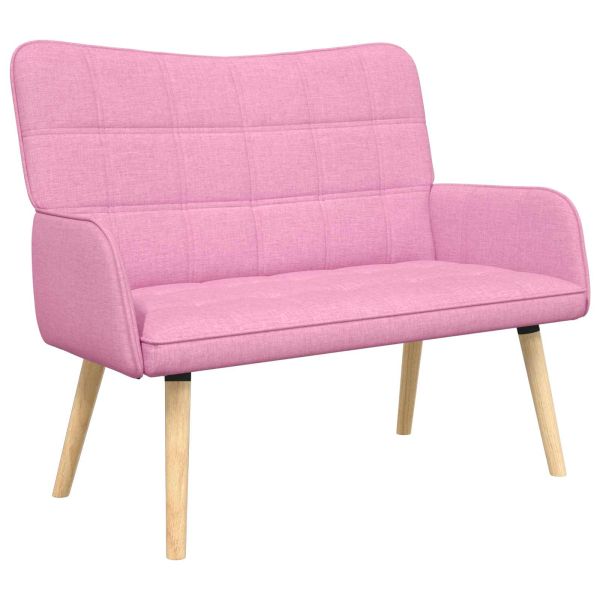 Диван с два места Розово 115 x 61 x 87 см текстил