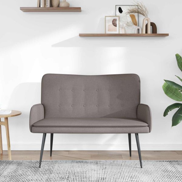 Двуместна софа Таупе 115 x 61 x 87 см текстил