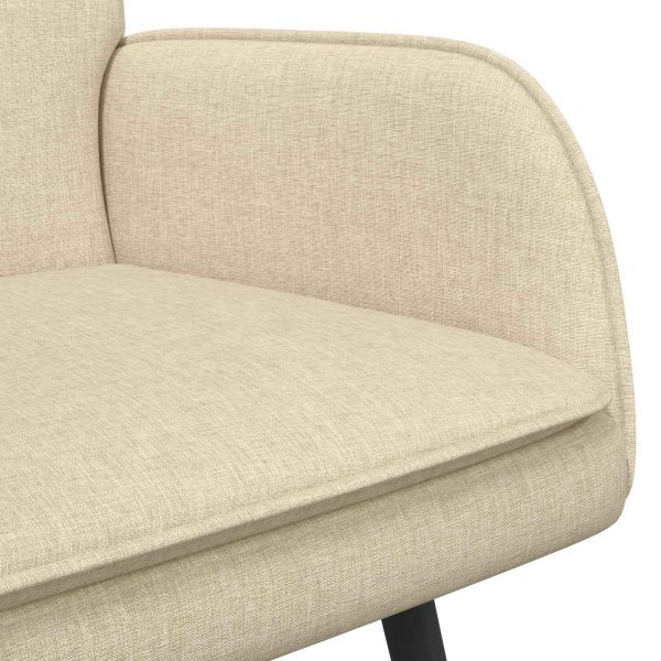 Двуместна софа Крем 115 x 61 x 87 см текстил