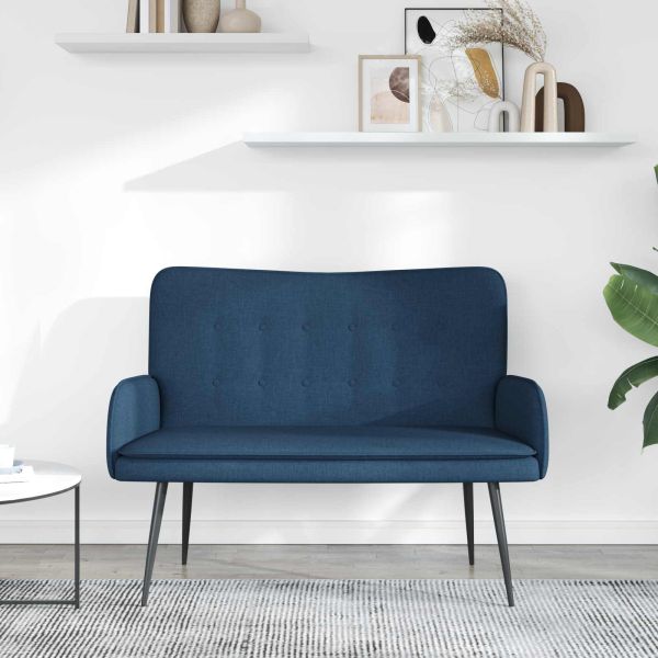 Двуместна софа Синьо 115 x 61 x 87 см текстил