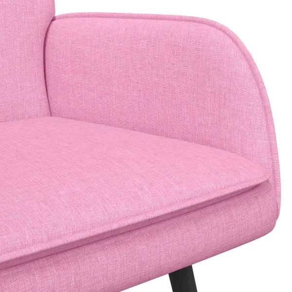 Двуместна софа Розово 115 x 61 x 87 см текстил