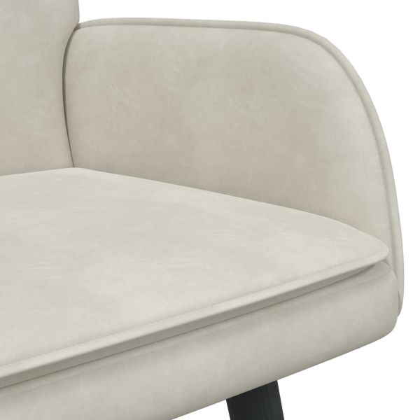 Диван с два места Крем 115 x 61 x 87 см Кадифе