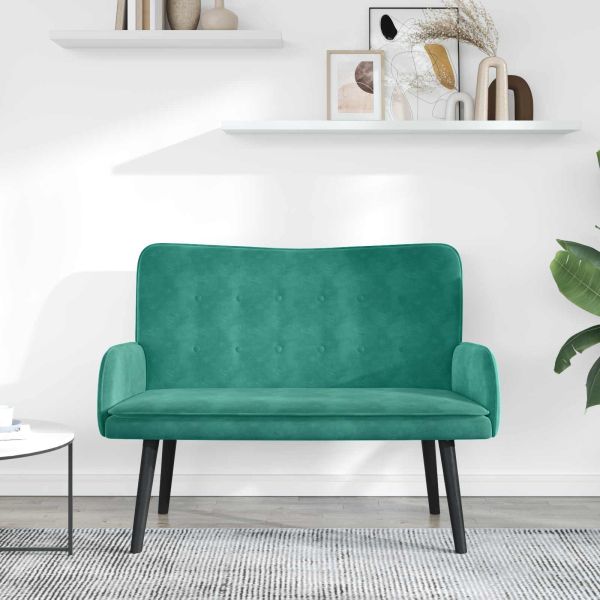 Диван с два места Тюркоаз 115 x 61 x 87 см Кадифе