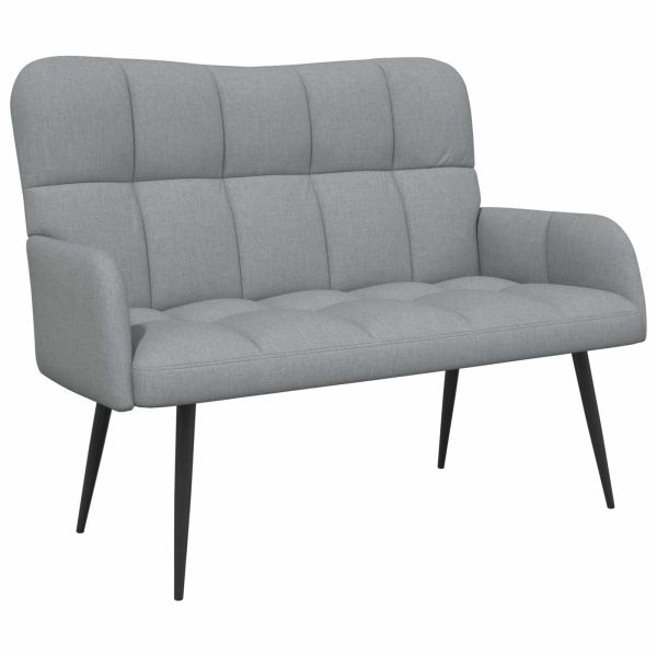 Диван с два места Светлосиво 115 x 61 x 87 см текстил