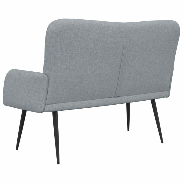 Диван с два места Светлосиво 115 x 61 x 87 см текстил