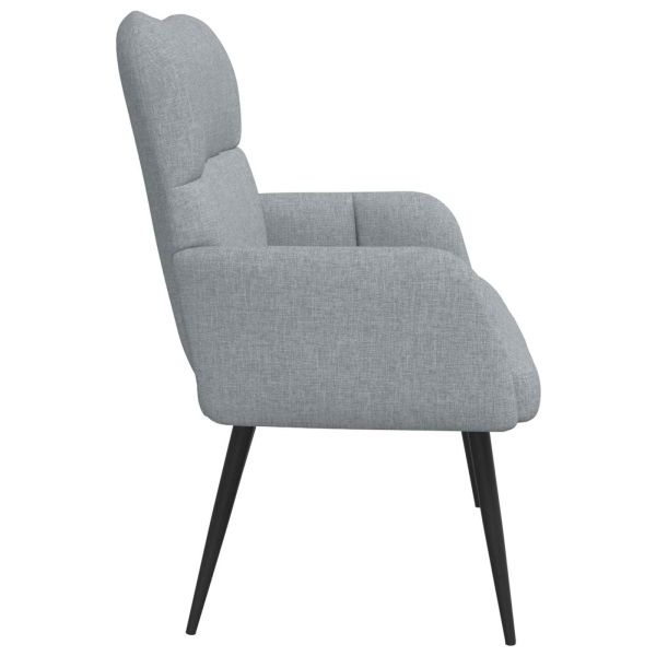 Диван с два места Светлосиво 115 x 61 x 87 см текстил