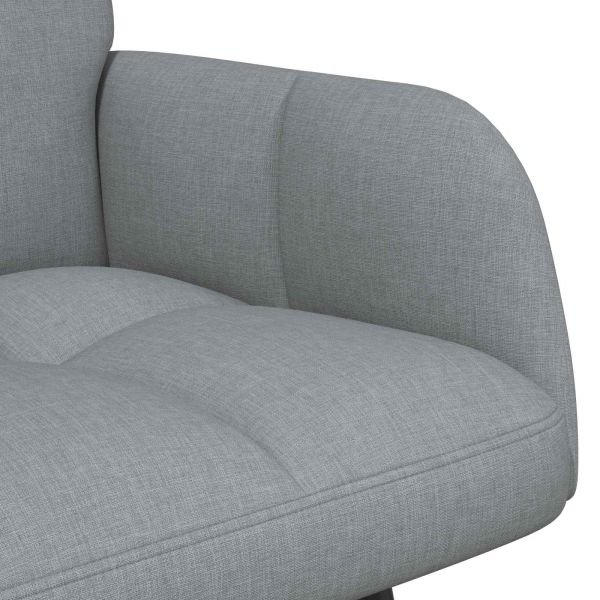 Диван с два места Светлосиво 115 x 61 x 87 см текстил