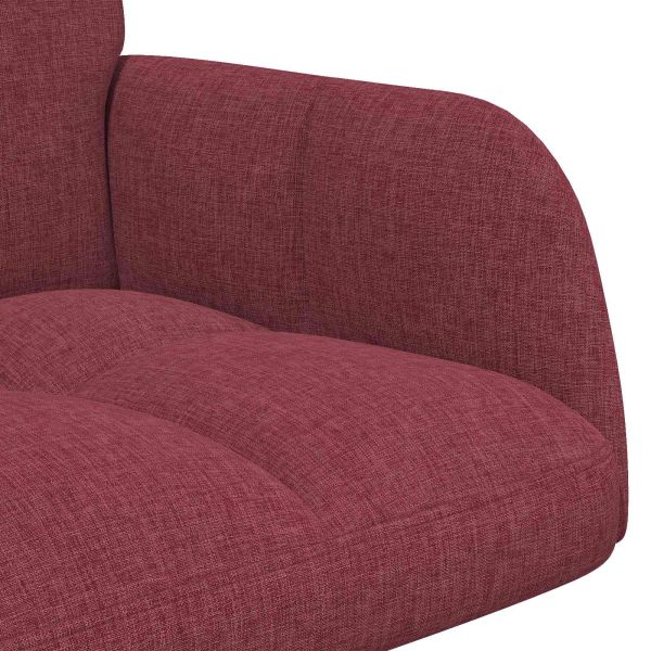 Диван с два места виненочервен 115 x 61 x 87 см текстил