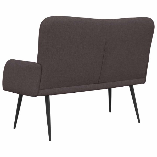 Диван с два места Тъмен кафяв 115 x 61 x 87 см текстил