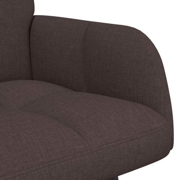 Диван с два места Тъмен кафяв 115 x 61 x 87 см текстил