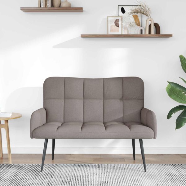 Диван с два места Таупе 115 x 61 x 87 см текстил