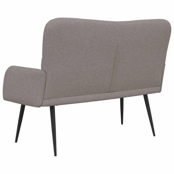 Диван с два места Таупе 115 x 61 x 87 см текстил