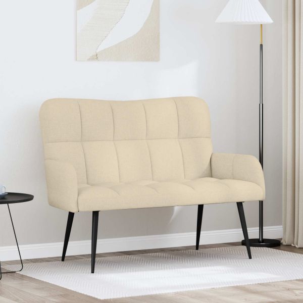 Диван с два места Крем 115 x 61 x 87 см текстил