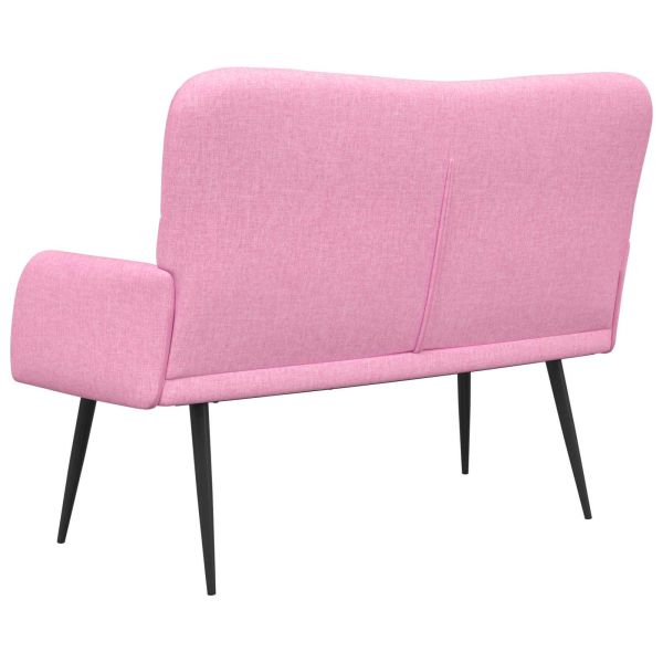 Диван с два места Розово 115 x 61 x 87 см текстил