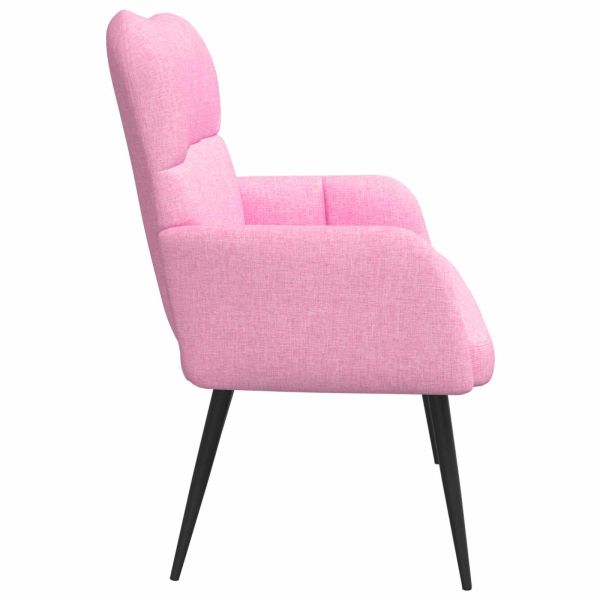 Диван с два места Розово 115 x 61 x 87 см текстил