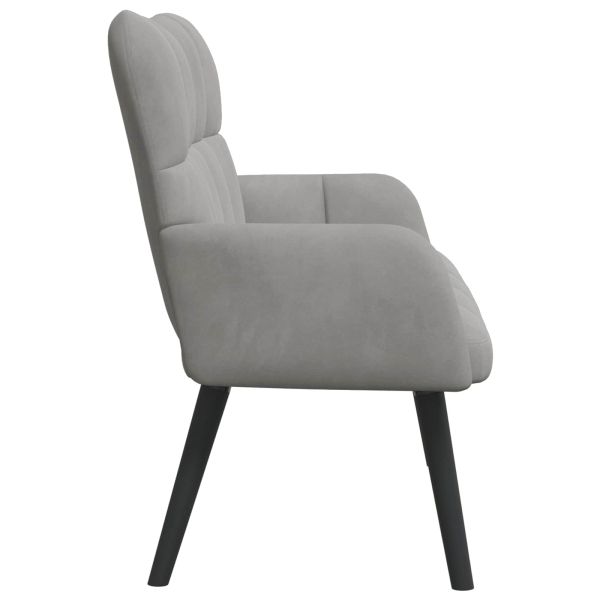 Диван с два места Светлосиво 115 x 61 x 87 см Кадифе